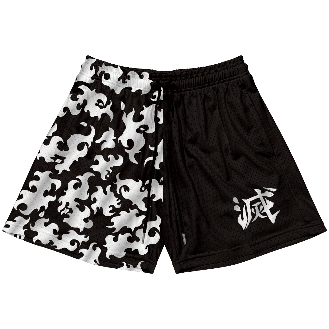 Destroy Kanji Shorts - Black